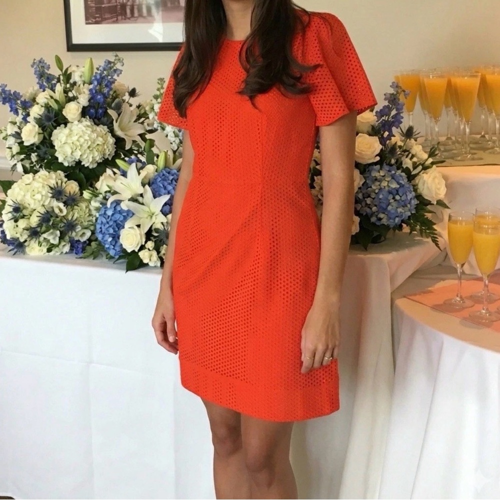 J Crew Eyelet Short Sleeve Dress